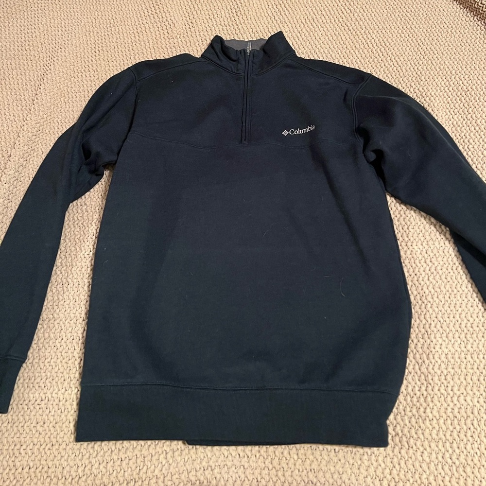 Dark Green Columbia Quarter Zip Size Small